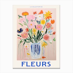French Flower Poster Coasmos Canvas Print