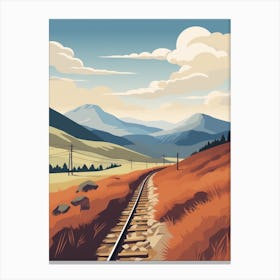 The West Highland Line Scotland 2 Hiking Trail Landscape Canvas Print