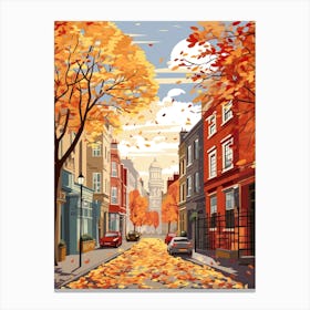 Dublin In Autumn Fall Travel Art 2 Canvas Print