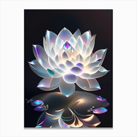 White Lotus Holographic 4 Canvas Print