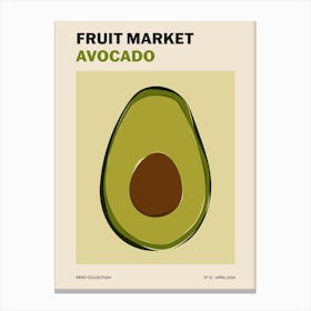 Fruit Market No. 12 Avocado Canvas Print