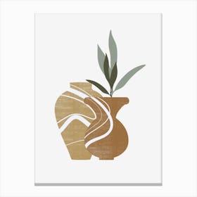 Two Vases With A Plant Canvas Print