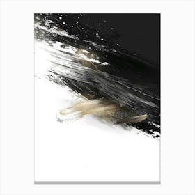 Abstract Black And White Painting 17 Canvas Print