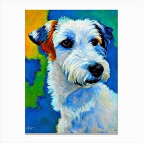 Wire Fox Terrier Fauvist Style dog Canvas Print