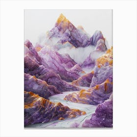 Purple agate Mountains Canvas Print