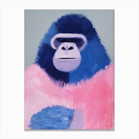 Playful Illustration Of Gorilla For Kids Room 4 Canvas Print