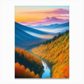 Sunset In The Mountains 2 Canvas Print