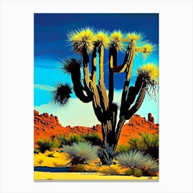 Joshua Trees In Desert Nat Viga Style  (2) Canvas Print