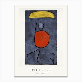 With Umbrella, Paul Klee Poster Canvas Print