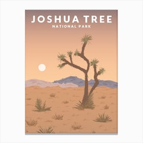 Joshua Tree National Park Travel Poster Canvas Print