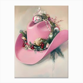 Pink Cowboy Hat 2 Canvas Print