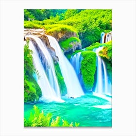 Kravice Waterfalls, Bosnia And Herzegovina Majestic, Beautiful & Classic (2) Canvas Print