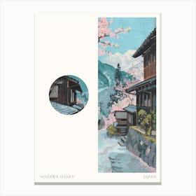 Nozawa Onsen Japan 2 Cut Out Travel Poster Canvas Print