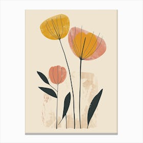 Christchurch Flower Market Boho Minimalist Style Canvas Print