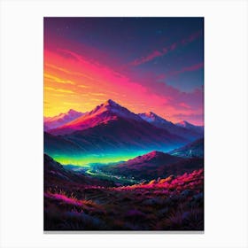 Rainbow Landscape Canvas Print