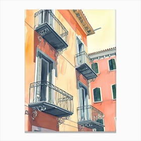 Genoa Europe Travel Architecture 3 Canvas Print