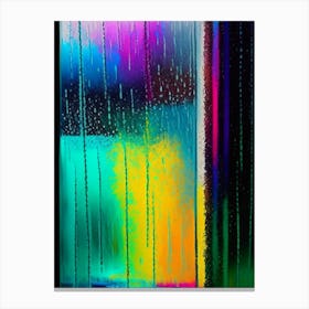 Rain On Window Water Waterscape Bright Abstract 3 Canvas Print