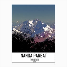 Nanga Parbat, Himalayas, Mountain, Pakistan, Nature, Art, Wall Print Canvas Print