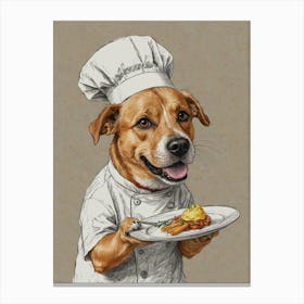 Chef Dog 4 Canvas Print