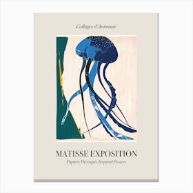 Jellyfish 1 Matisse Inspired Exposition Animals Poster Canvas Print