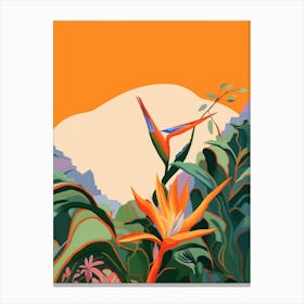 Boho Plant Painting Bird Of Paradise 8 Canvas Print