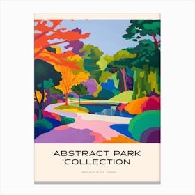 Abstract Park Collection Poster Ibirapuera Park Lisbon Portugal 1 Canvas Print