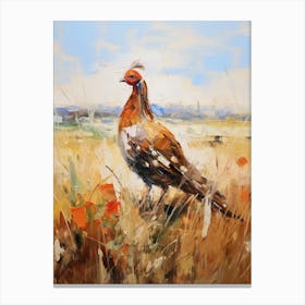 Bird Painting Pheasant 6 Canvas Print