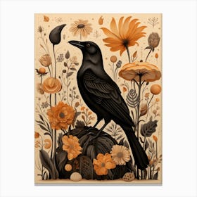 Fall Foliage Raven 2 Canvas Print