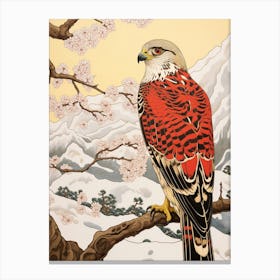 Bird Illustration Falcon 1 Canvas Print