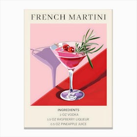 French Martini 1 Canvas Print