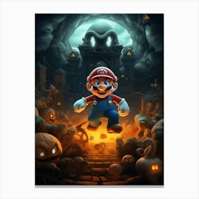 Mario Bros Halloween 2 Canvas Print