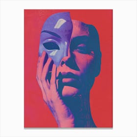 Woman With A Mask 2 Canvas Print