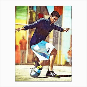 Freestyle Soccer Street Canvas Print