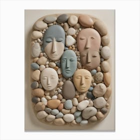 Pebble Faces Canvas Print