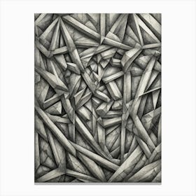 Abstract Geometric Drawing Canvas Print