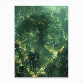 Fantasy Tree In The Middle 2 Canvas Print