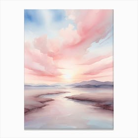 Watercolor Sunset Background 2 Canvas Print