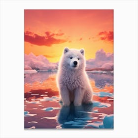 Polar Bear dog Canvas Print