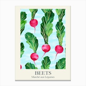 Marche Aux Legumes Beets Summer Illustration 3 Canvas Print