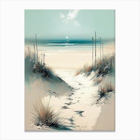 Baltic and North Sea Landscape - Abstract Minimal Boho Beach 2 Canvas Print