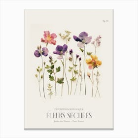 Fleurs Sechees, Dried Flowers Exhibition Poster 16 Canvas Print