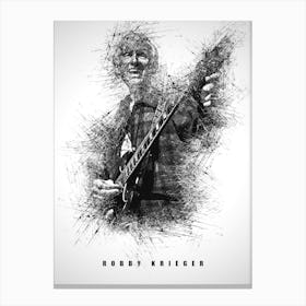 Robby Krieger Guitarist Sketch Canvas Print