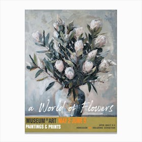 A World Of Flowers, Van Gogh Exhibition Protea 2 Canvas Print