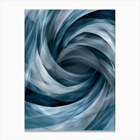 Abstract Blue Swirl 1 Canvas Print