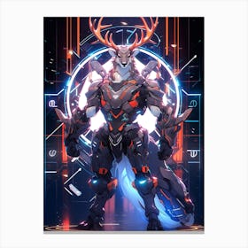 Deer Intricate Cybersuit Canvas Print