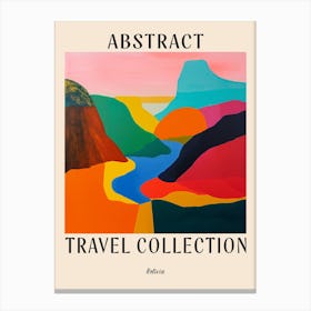 Abstract Travel Collection Poster Bolivia 6 Canvas Print