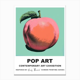 Big Peach Pop Art 4 Canvas Print