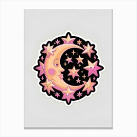 Moon And Stars 3 Canvas Print