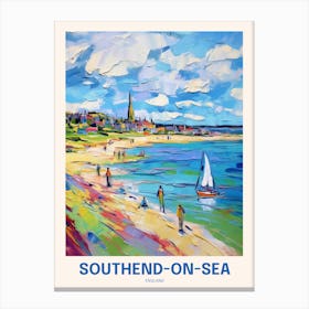 Southend On Sea England 3 Uk Travel Poster Canvas Print