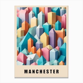 Manchester City Low Poly (14) Canvas Print